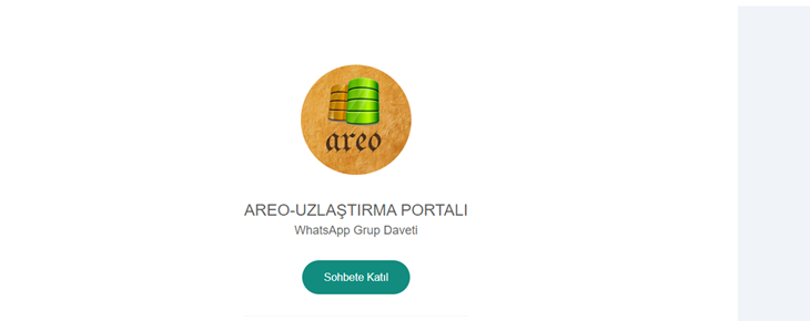 AREO-UZLAŞTIRMA PORTALI -WhatsApp Grup Daveti